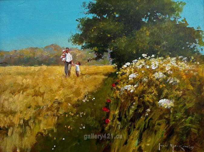 Along the Barley Stubble by John Haskins