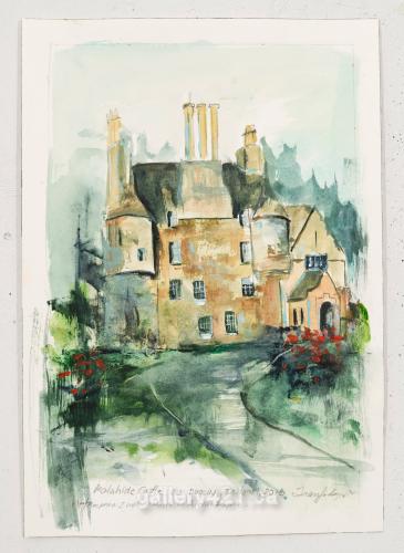 Malahide Castle - water colour and tempera by France Jodoin