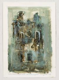 Dublin Cathedral - water colour and tempera by France Jodoin