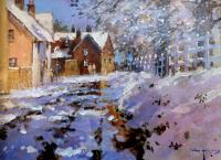 The Thaw Sets In, Ashwell Village by John Haskins